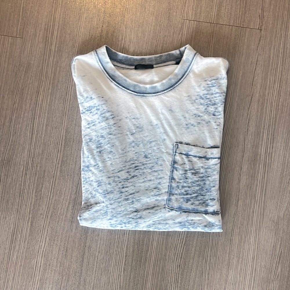 Long Sleeve White/Blue ATM Shirt